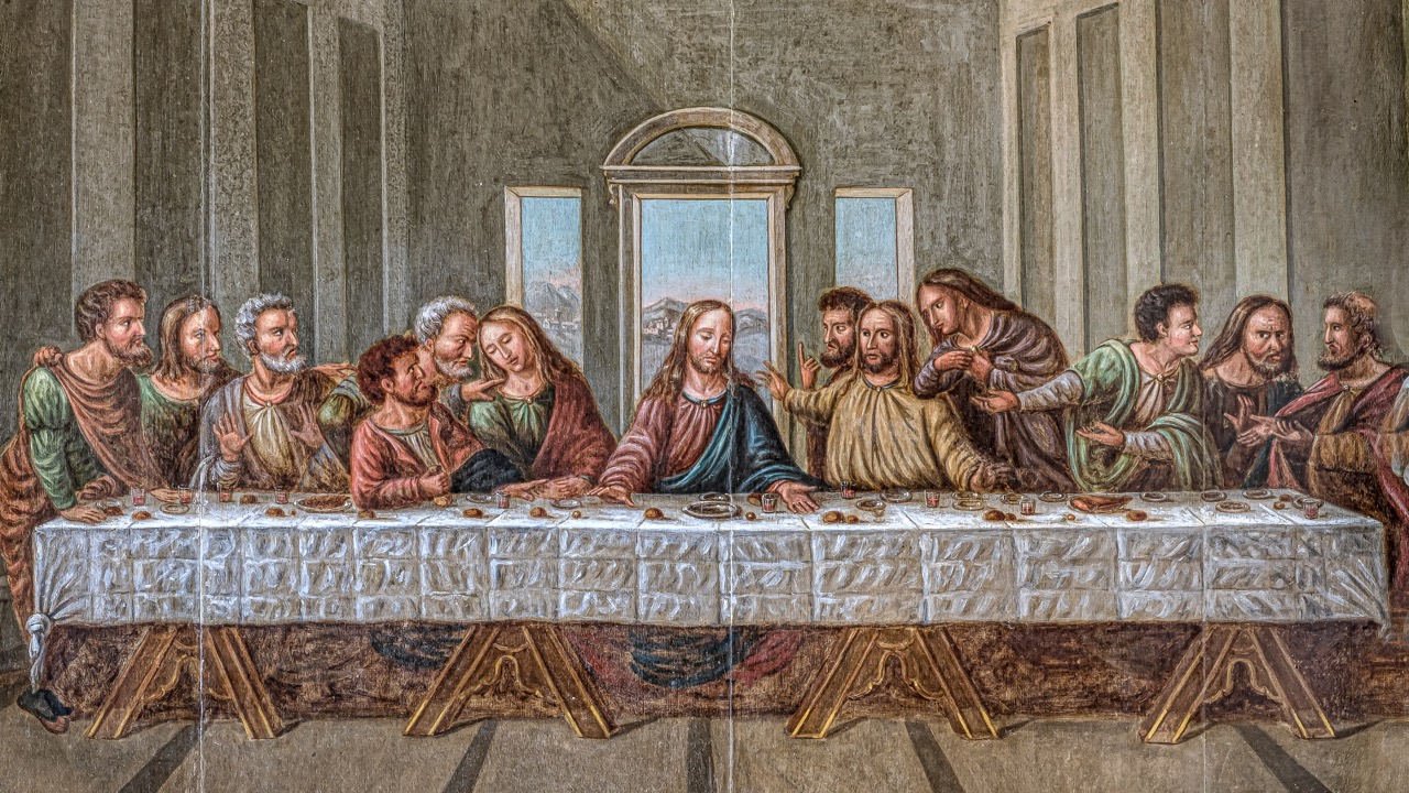    123710c1dbbbb169d11f8af968e36d10 The Last Supper Painting   Copy By Andrea Solari 